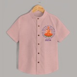 Happy Ayudha Puja | Festival Joy Shirt - PEACH - 0 - 6 Months Old (Chest 23")