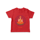 Happy Ayudha Pooja  - Customised T-Shirt For Baby's - RED - 0 - 5 Months Old (Chest 17")