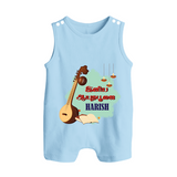 Happy Ayudha Puja  | Blessed with Gratitude Romper Suit - BABY BLUE - 0 - 5 Months Old (Chest 18")
