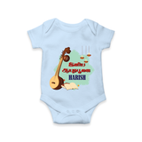 Happy Ayudha Puja  | Blessed with Gratitude Romper - BABY BLUE - New Born (Chest 14")