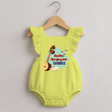 Happy Ayudha Puja  | Blessed with Gratitude Romper Frock - PASTEL YELLOW - 0 - 3 Months Old (Chest 19")