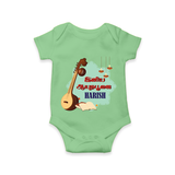 Happy Ayudha Puja  | Blessed with Gratitude Romper - GREEN - New Born (Chest 14")