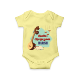 Happy Ayudha Puja  | Blessed with Gratitude Romper - PASTEL YELLOW - New Born (Chest 14")