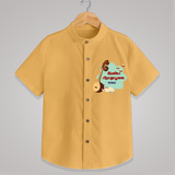 Ayudha Pooja Wishes - Customized Ayudha Pooja Themed Shirt For kids - PASTEL YELLOW - 0 - 6 Months Old (Chest 23")