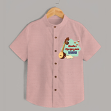Happy Ayudha Puja  | Blessed with Gratitude Shirt - PEACH - 0 - 6 Months Old (Chest 23")