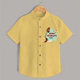 Ayudha Pooja Wishes - Customized Ayudha Pooja Themed Shirt For kids - YELLOW - 0 - 6 Months Old (Chest 23")