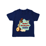 Happy Ayudha Puja  | Blessed with Gratitude Tshirt - NAVY BLUE - 0-5 Months Old (Chest 17")