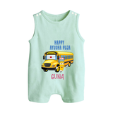 Happy Ayudha Puja  | Divine Blessings Romper Suit - MINT GREEN - 0 - 5 Months Old (Chest 18")