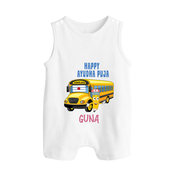 Happy Ayudha Puja  | Divine Blessings Romper Suit - WHITE - 0 - 5 Months Old (Chest 18")