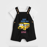 Happy Ayudha Puja  | Divine Blessings Dungaree Set - BLACK - 0 - 5 Months Old (Chest 18")
