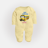 Happy Ayudha Puja  | Divine Blessings Sleep Suit - PASTEL YELLOW - New Born (Chest 7.5")