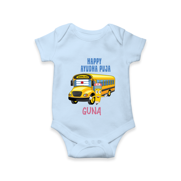 Happy Ayudha Puja  | Divine Blessings Romper - BABY BLUE - New Born (Chest 14")