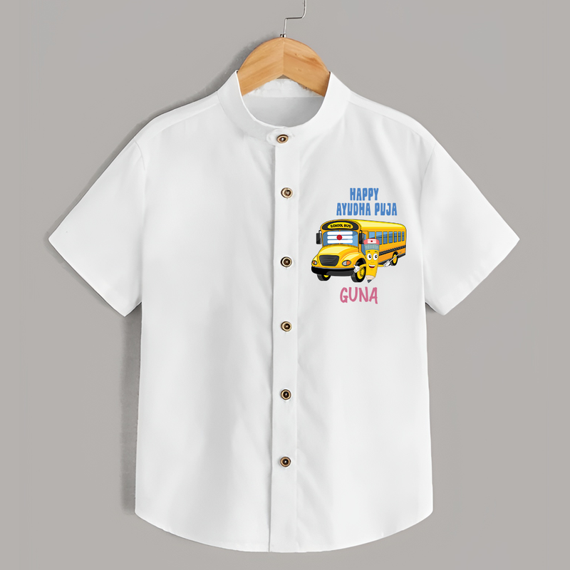 Happy Ayudha Puja  | Divine Blessings Shirt - WHITE - 0 - 6 Months Old (Chest 23")