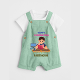Happy Ayudha Puja | Little Traditions Dungaree Set - MINT GREEN - 0 - 5 Months Old (Chest 18")