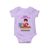 Happy Ayudha Puja | Little Traditions Romper - LILAC - New Born (Chest 14")