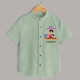 Happy Ayudha Puja | Little Traditions Shirt - MINT GREEN - 0 - 6 Months Old (Chest 23")