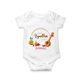 Happy Ayudha Pooja | Grateful Heart Romper - WHITE - New Born (Chest 14")