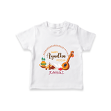 Happy Ayudha Pooja | Grateful Heart Tshirt - WHITE - 0-5 Months Old (Chest 17")