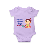 My First Ayudha Puja | Festival of Joy Romper - LILAC - New Born (Chest 14")
