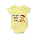 My First Ayudha Puja | Festival of Joy Romper - PASTEL YELLOW - New Born (Chest 14")