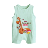 My First Ayudha Puja | Little Devotee Romper Suit - MINT GREEN - 0 - 5 Months Old (Chest 18")