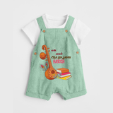 My First Ayudha Puja | Little Devotee Dungaree Set - MINT GREEN - 0 - 5 Months Old (Chest 18")