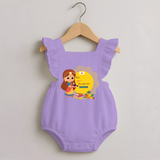 My First Ayudha Puja | Our Little Tradition Romper Frock - LILAC - 0 - 3 Months Old (Chest 19")