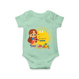 My First Ayudha Puja | Our Little Tradition Romper - MINT GREEN - New Born (Chest 14")
