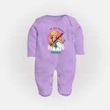 My First Ayudha Puja | Precious Moments Sleep Suit - LILAC - New Born (Chest 7.5")