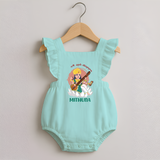My First Ayudha Puja | Precious Moments Romper Frock - MINT GREEN - 0 - 3 Months Old (Chest 19")