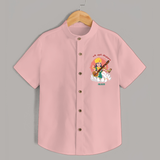 My First Ayudha pooja Customized Ayudha Pooja Tamil Themed Shirt For Kids - PEACH - 0 - 6 Months Old (Chest 23")