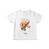 My First Ayudha pooja Customized Ayudha Pooja Tamil Themed T-Shirt For Kids - WHITE - 0-5 Months Old (Chest 17")