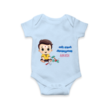 My First Ayudha Puja | Blessed First Romper - BABY BLUE - New Born (Chest 14")