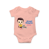 My First Ayudha Puja | Blessed First Romper - PEACH - New Born (Chest 14")