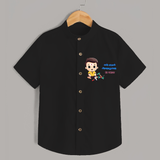 Tools Blessed, Futures Built Customized Ayudha Pooja Tamil Themed Kids Shirt - BLACK - 0 - 6 Months Old (Chest 23")