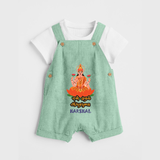 My First Ayudha Puja | Family Blessings Dungaree Set - MINT GREEN - 0 - 5 Months Old (Chest 18")