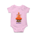 My First Ayudha Puja | Family Blessings Romper - BABY PINK - New Born (Chest 14")
