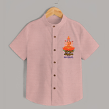 My First Ayudha Puja | Family Blessings Shirt - PEACH - 0 - 6 Months Old (Chest 23")