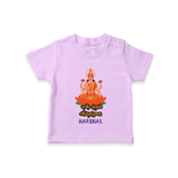 My First Ayudha Puja | Family Blessings Tshirt - LILAC - 0-5 Months Old (Chest 17")