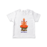 My First Ayudha Puja | Family Blessings Tshirt - WHITE - 0-5 Months Old (Chest 17")