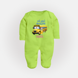 My First Ayudha Puja | Festival Joy Sleep Suit - LIME GREEN - New Born (Chest 7.5")