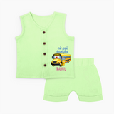 My First Ayudha Puja | Festival Joy Jabla Set - PASTEL GREEN - 0 - 3 Months Old (Chest 9.8")