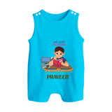 My First Ayudha Puja | Little Sparkle Romper Suit - SKY BLUE - 0 - 5 Months Old (Chest 18")
