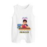 My First Ayudha Puja | Little Sparkle Romper Suit - WHITE - 0 - 5 Months Old (Chest 18")