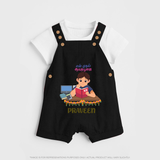 My First Ayudha Puja | Little Sparkle Dungaree Set - BLACK - 0 - 5 Months Old (Chest 18")