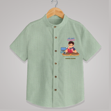 Happy Ayudha Pooja - Customized Ayudha Pooja Tamil Themed Shirt For Kids - MINT GREEN - 0 - 6 Months Old (Chest 23")