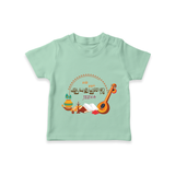 Happy Ayudha Pooja , Where Effort Meets Blessing - Customized Ayudha Pooja Tamil Themed T-Shirt For Kids - MINT GREEN - 0-5 Months Old (Chest 17")