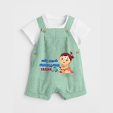 My First Ayudha Puja | Festive Firsts Dungaree Set - MINT GREEN - 0 - 5 Months Old (Chest 18")