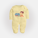 My First Ayudha Puja | Festive Firsts Sleep Suit - PASTEL YELLOW - New Born (Chest 7.5")