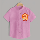 My First Ayudha Puja Shirt | Personalized Baby Outfit for Festival - BABY PINK - 0 - 6 Months Old (Chest 23")